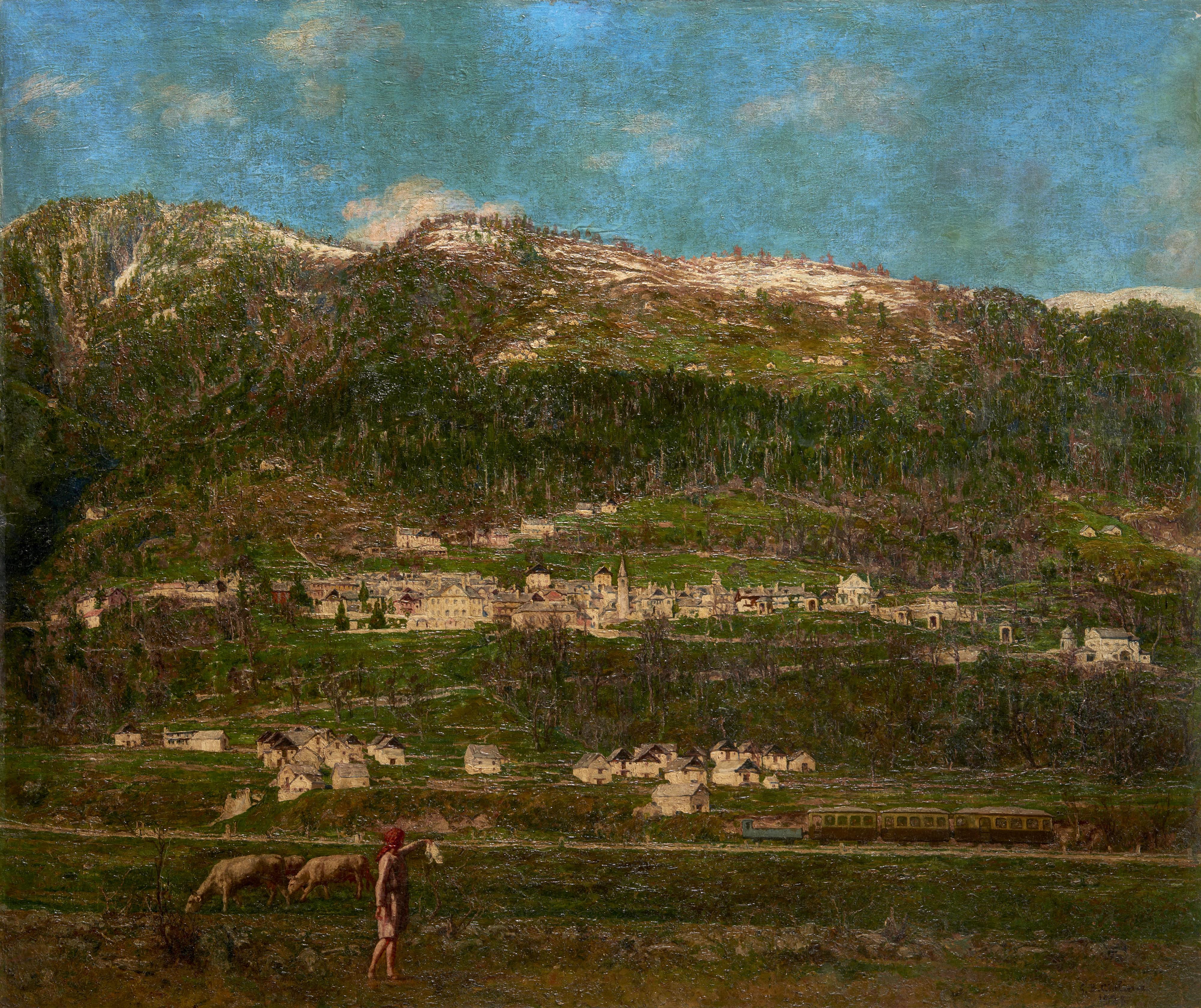 Giovanni Battista Ciolina - Passaggio del treno a Toceno