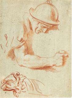 Giovanni Battista Cipriani - Recto: a nymph and a cupid dragging a satyr; Verso: a satyr