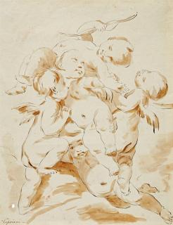 Giovanni Battista Cipriani - Schwebende Amoretten