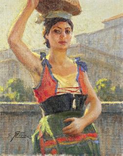 Giovanni Battista Crema - Popolana in costume