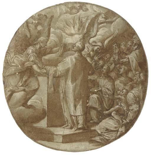 Giovanni Battista Delle Rovere - Two angels appearing to a priest during mass