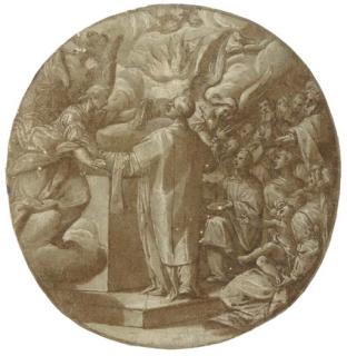 Giovanni Battista Delle Rovere - Two angels appearing to a priest during mass