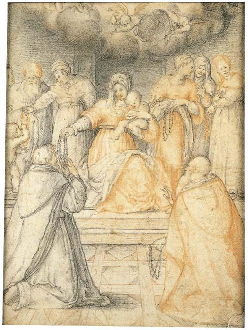 Giovanni Battista Di Jacopo Rosso - La Madonna del Rosario