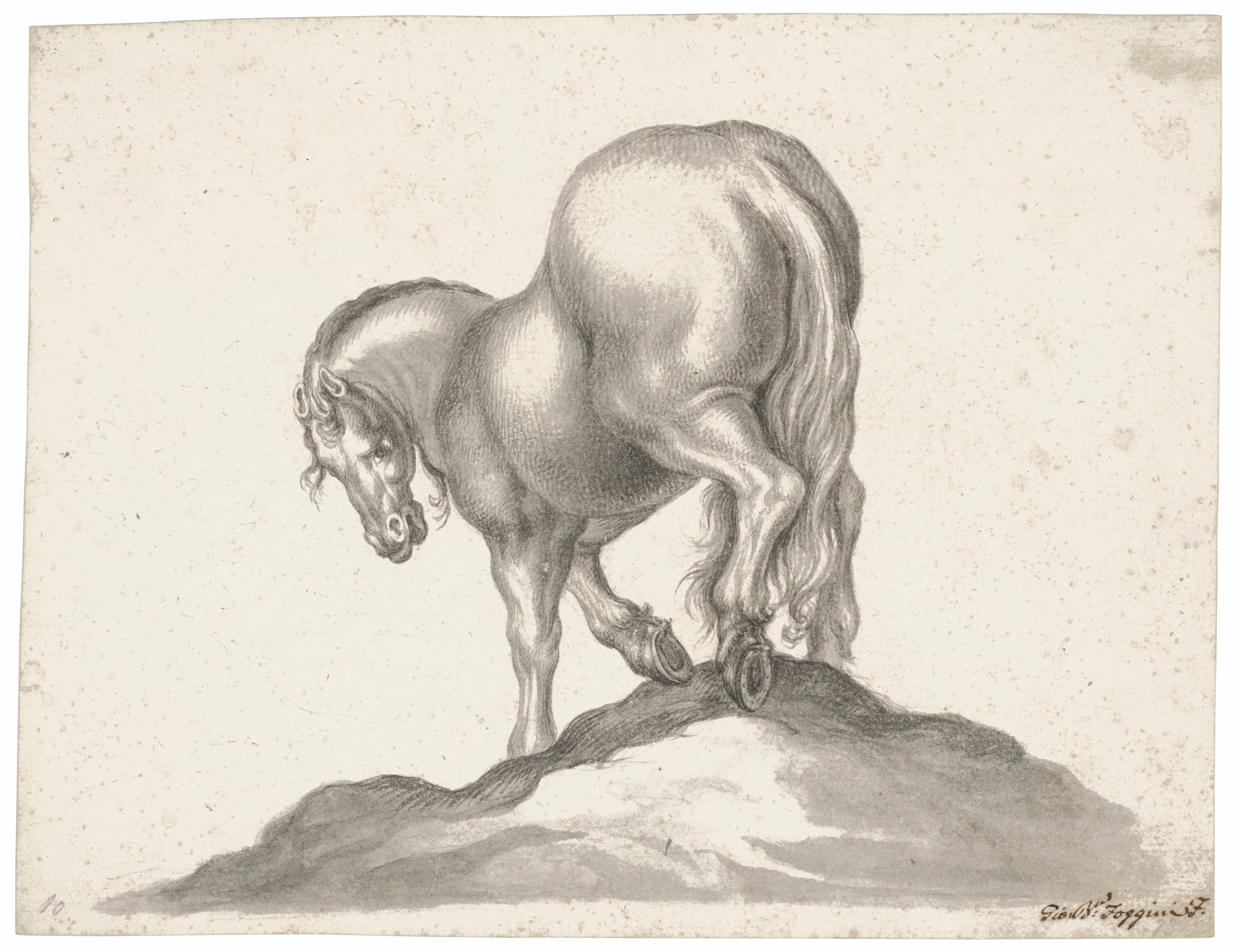 Giovanni Battista Foggini - Horse seen from the rear, after Antonio Tempesta