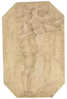 Giovanni Battista Franco - Three figures in discussion