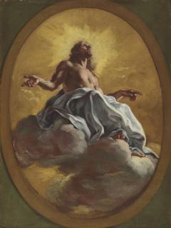 Giovanni Battista Gaulli - Christ In Glory, In A Painted Oval