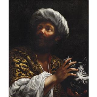Giovanni Battista Gaulli - Head Of A Bearded Man, Probably One Of The Magi