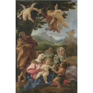 Giovanni Battista Gaulli - Sacra Famiglia Con San Giovannino E Sant\'Anna
