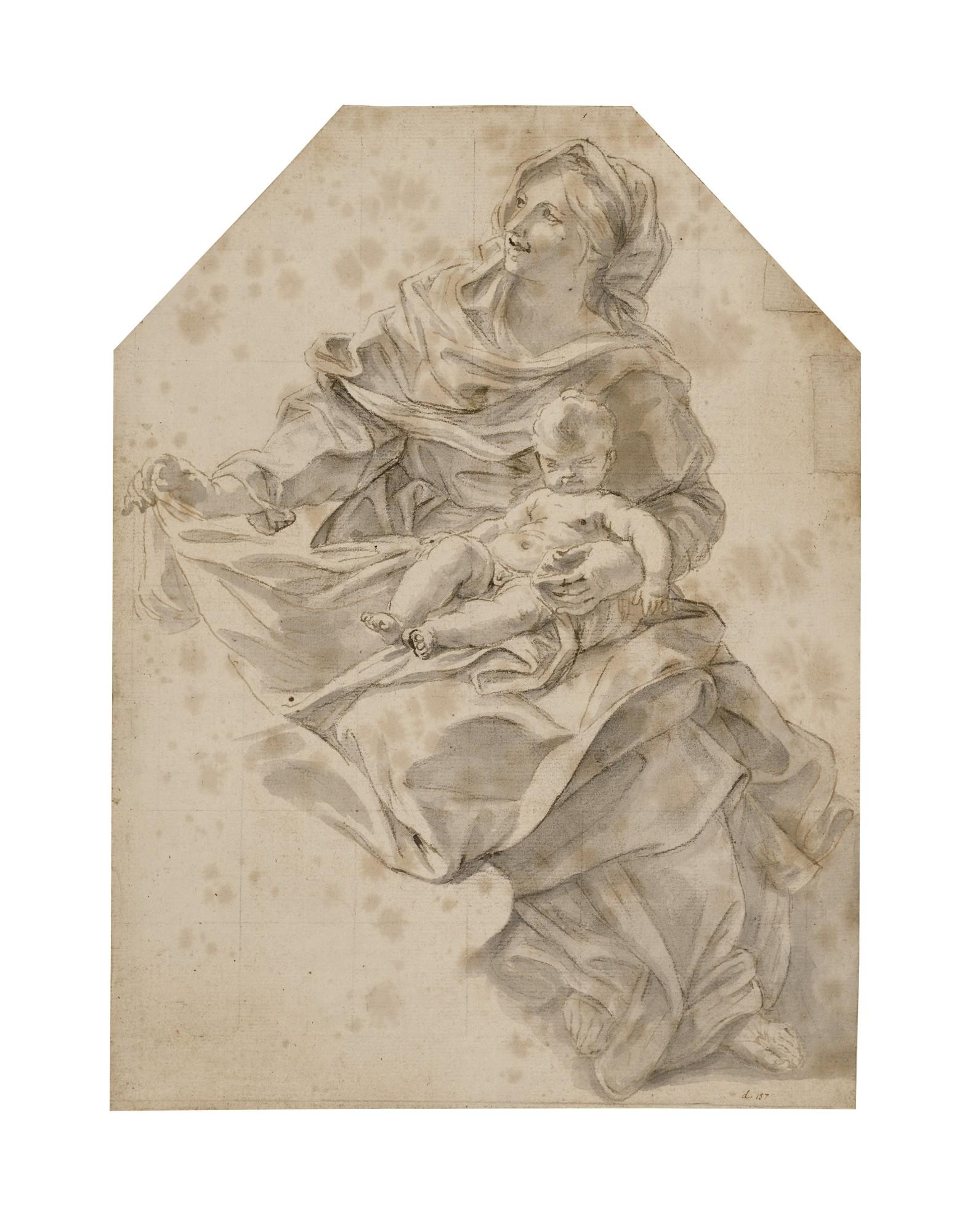 Giovanni Battista Gaulli - Study for The Birth of St. John the Baptist