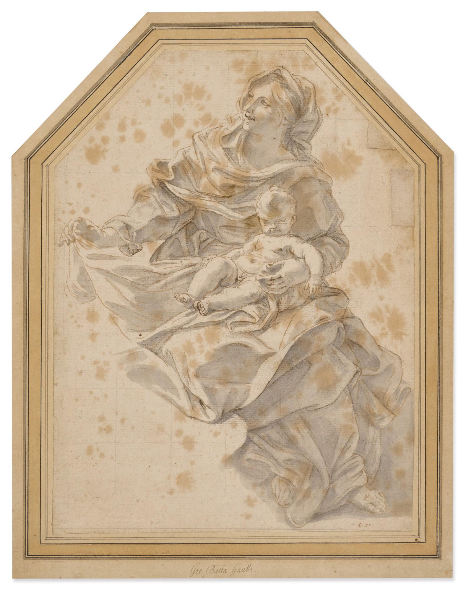 Giovanni Battista Gaulli - Study for The Birth of St. John the Baptist