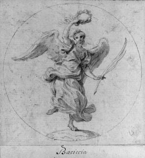 Giovanni Battista Gaulli - Victory: Design for the obverse of a medal dedicated to Queen Christina of Sweden; and Virtue subduing Evil: Design for the obverse of a medal dedicated to Cardinal Decio Azzolini
