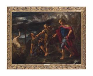 Giovanni Battista Lama - Rinaldo called back to arms by Ubaldo and Carlo