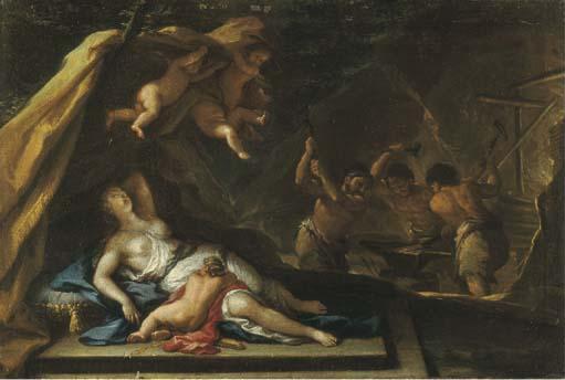 Giovanni Battista Lama - Venere nella fucina di Vulcano