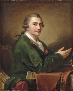 Giovanni Battista Lampi - Portrait of Stanislaw Trembecki (1739-1812), Seated, Half-Length, At A Table Holding A Letter In His Left Hand