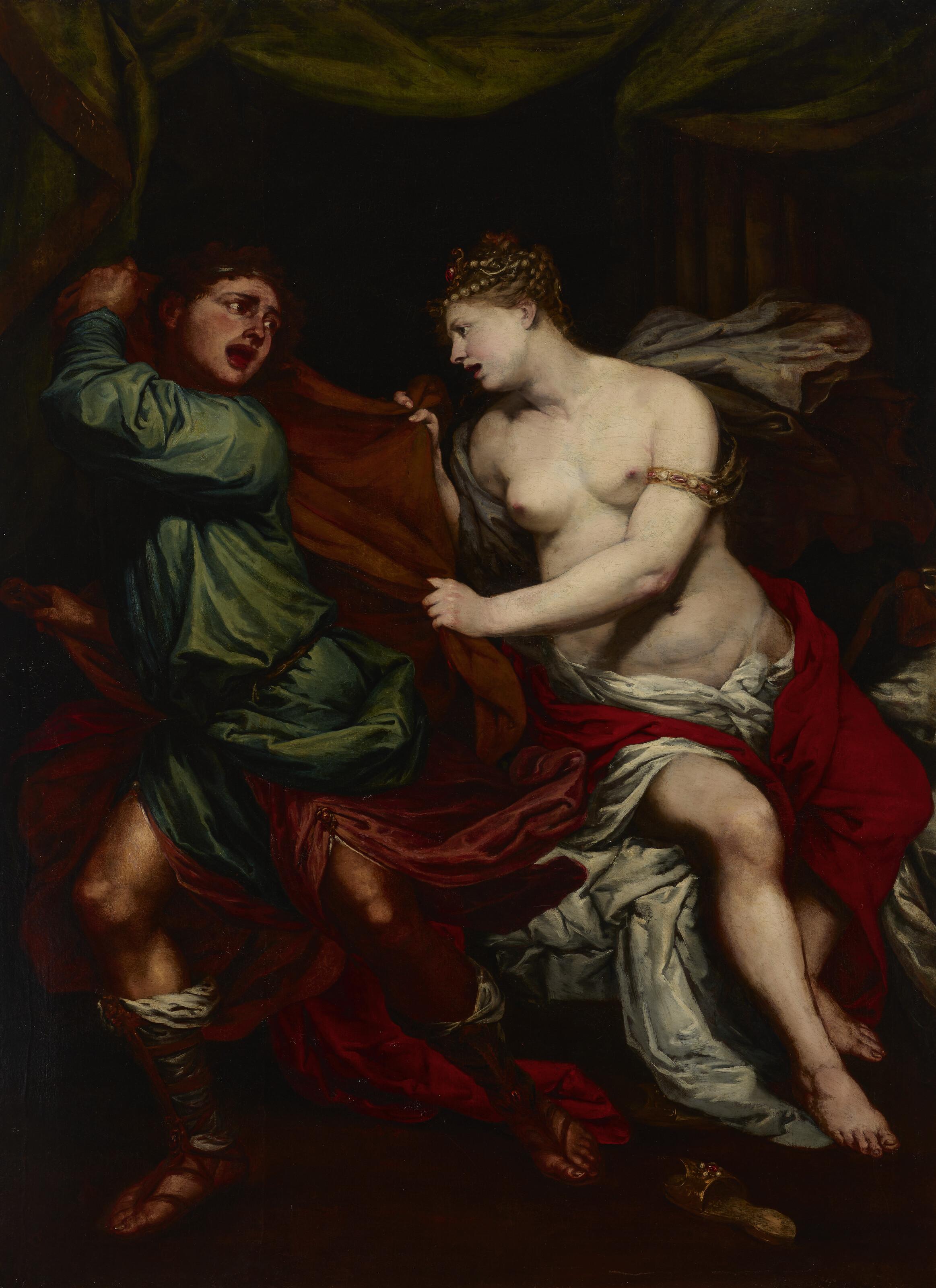 Giovanni Battista Langetti - Joseph and Potiphar\'s wife