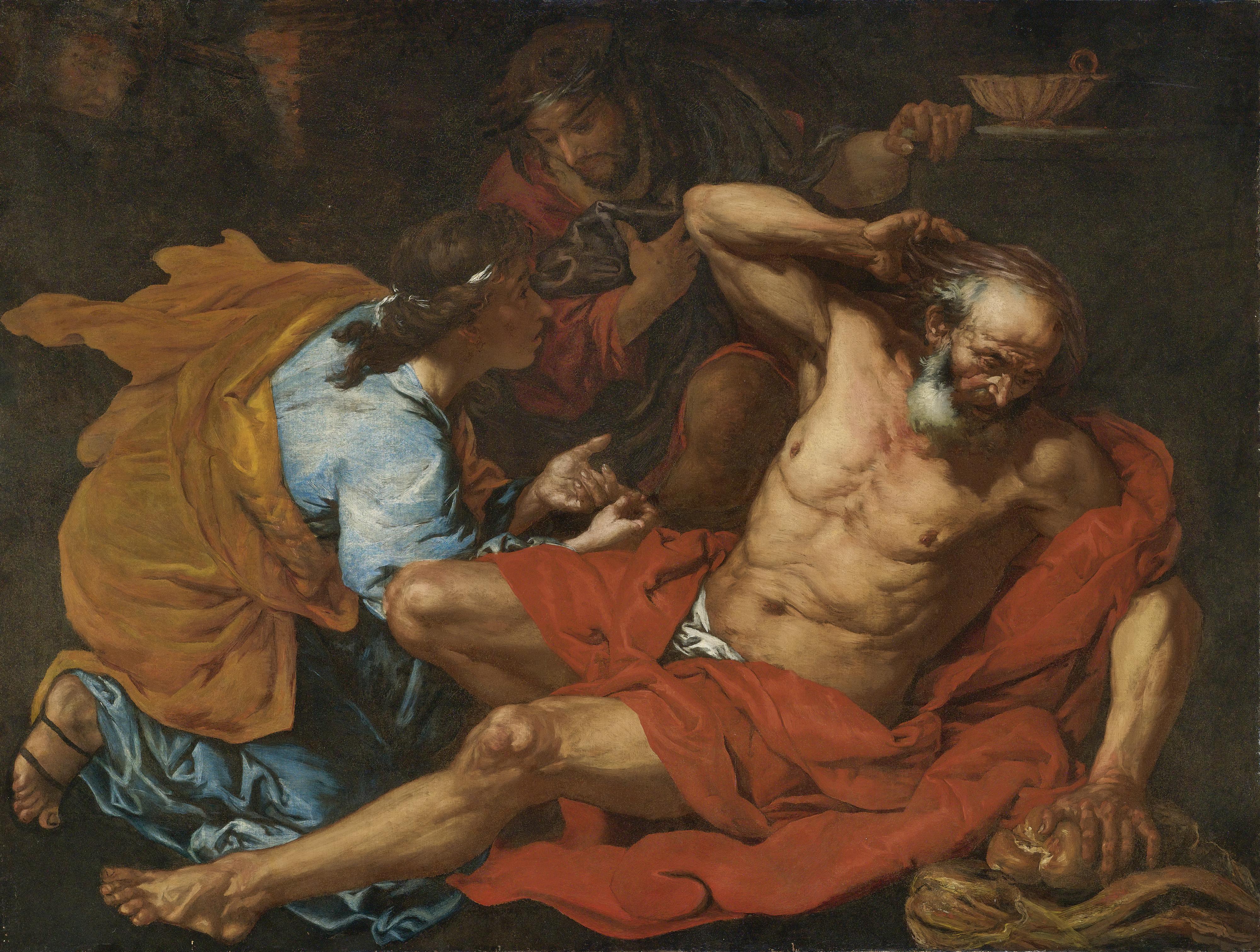 Giovanni Battista Langetti - Joseph Interpreting The Baker\'S Dream