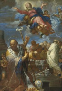 Giovanni Battista Lenardi - The Assumption Of The Virgin With Saints Anne And Nicholas Of Myra