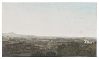 Giovanni Battista Lusieri - A panoramic view of Rome from the Aventine Hill towards the South