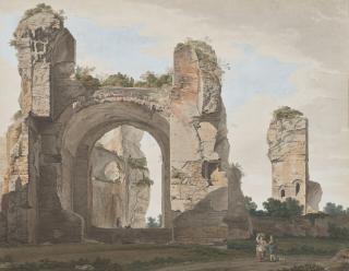 Giovanni Battista Lusieri - A view of the ruins of the Baths of Caracalla