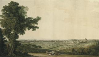 Giovanni Battista Lusieri - An Extensive Panorama Of Rome From The Gardens Of The Villa Mellini On Monte Mario