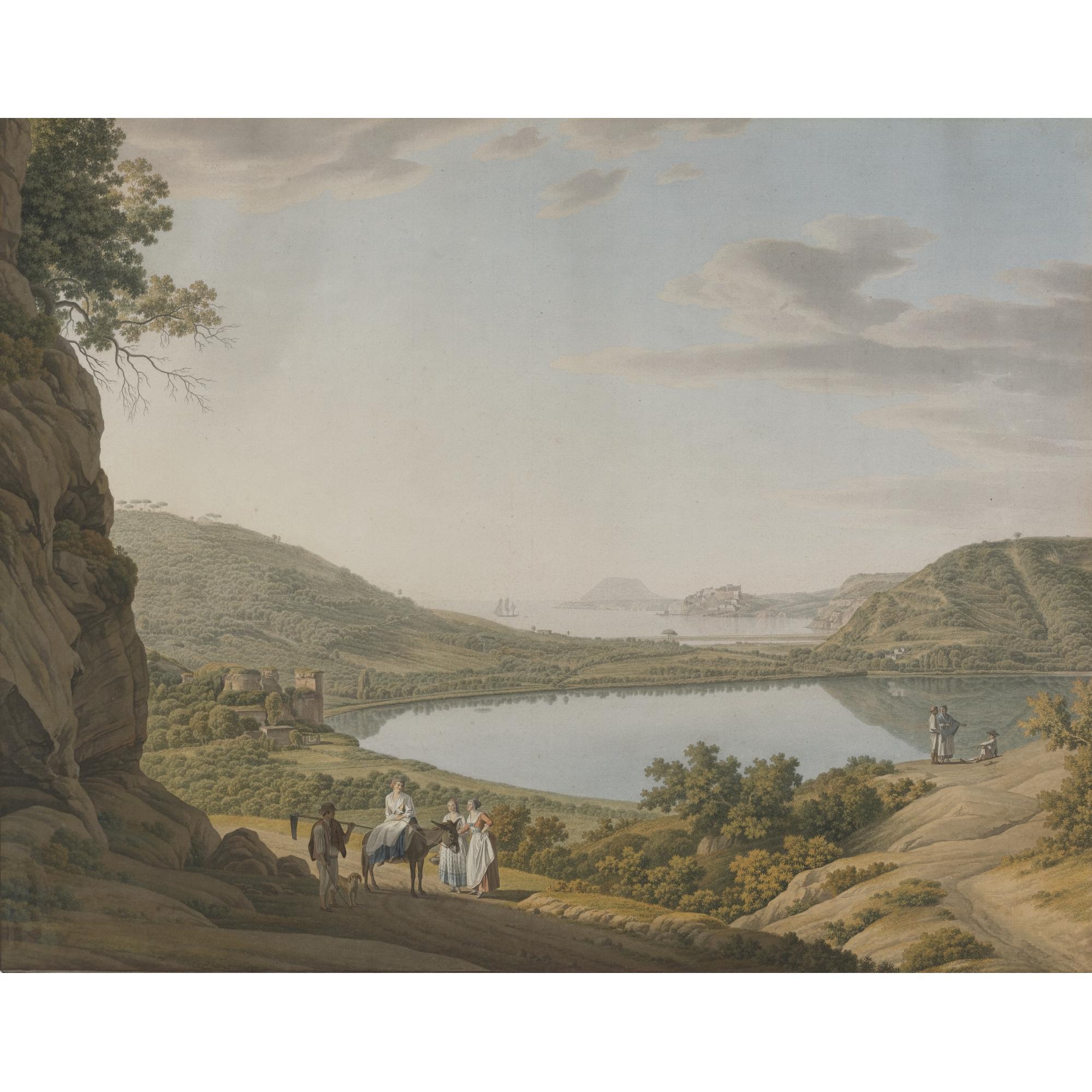 Giovanni Battista Lusieri - View Of Lake Averno