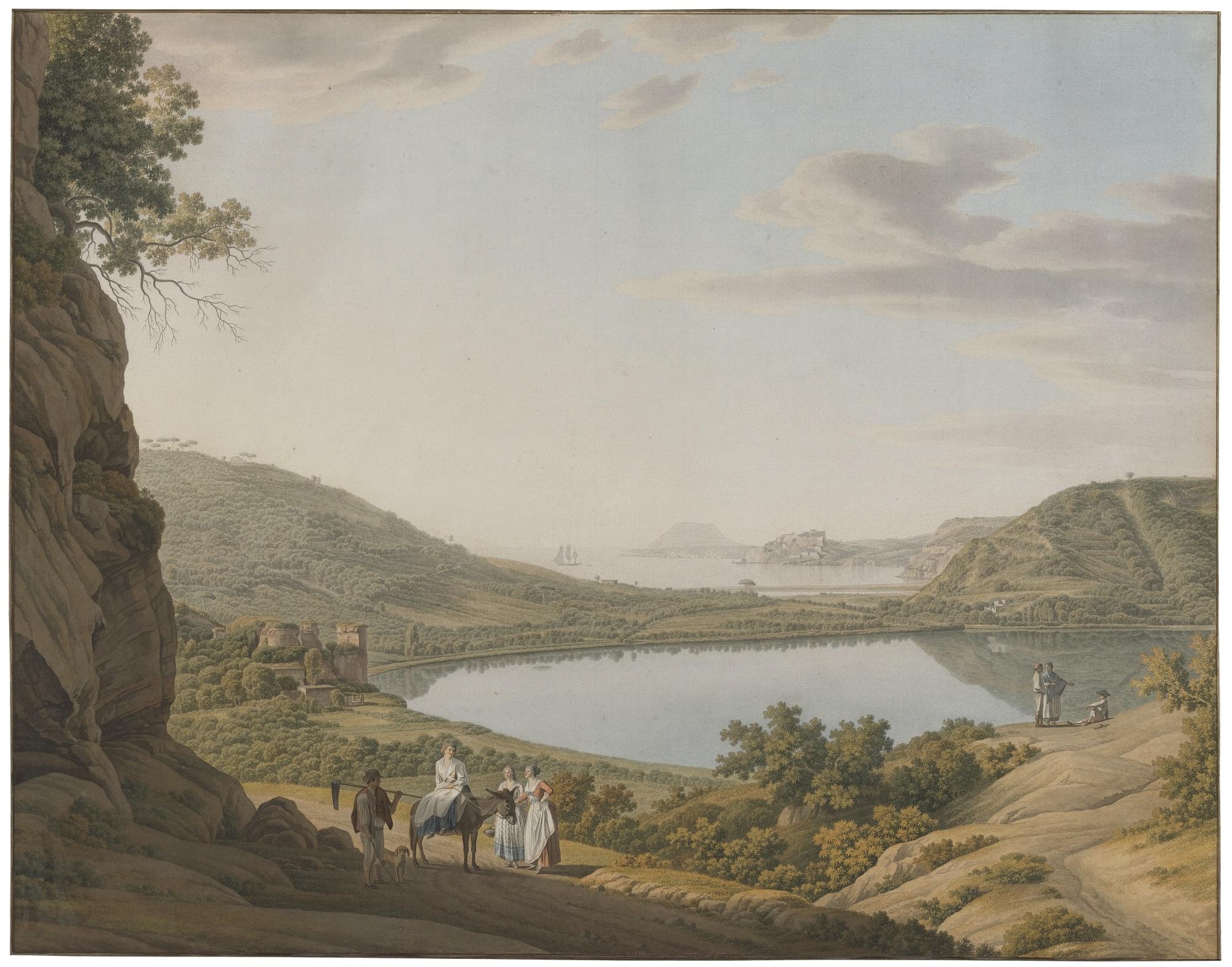 Giovanni Battista Lusieri - View Of Lake Averno