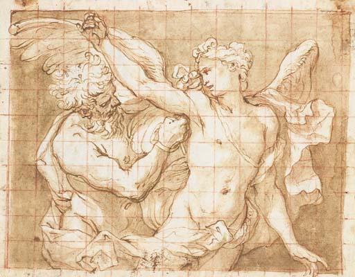 Giovanni Battista Merano - Daedalus attaching wings to Icarus