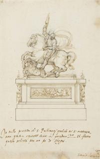 Giovanni Battista Naldini - Design for an equestrian monument