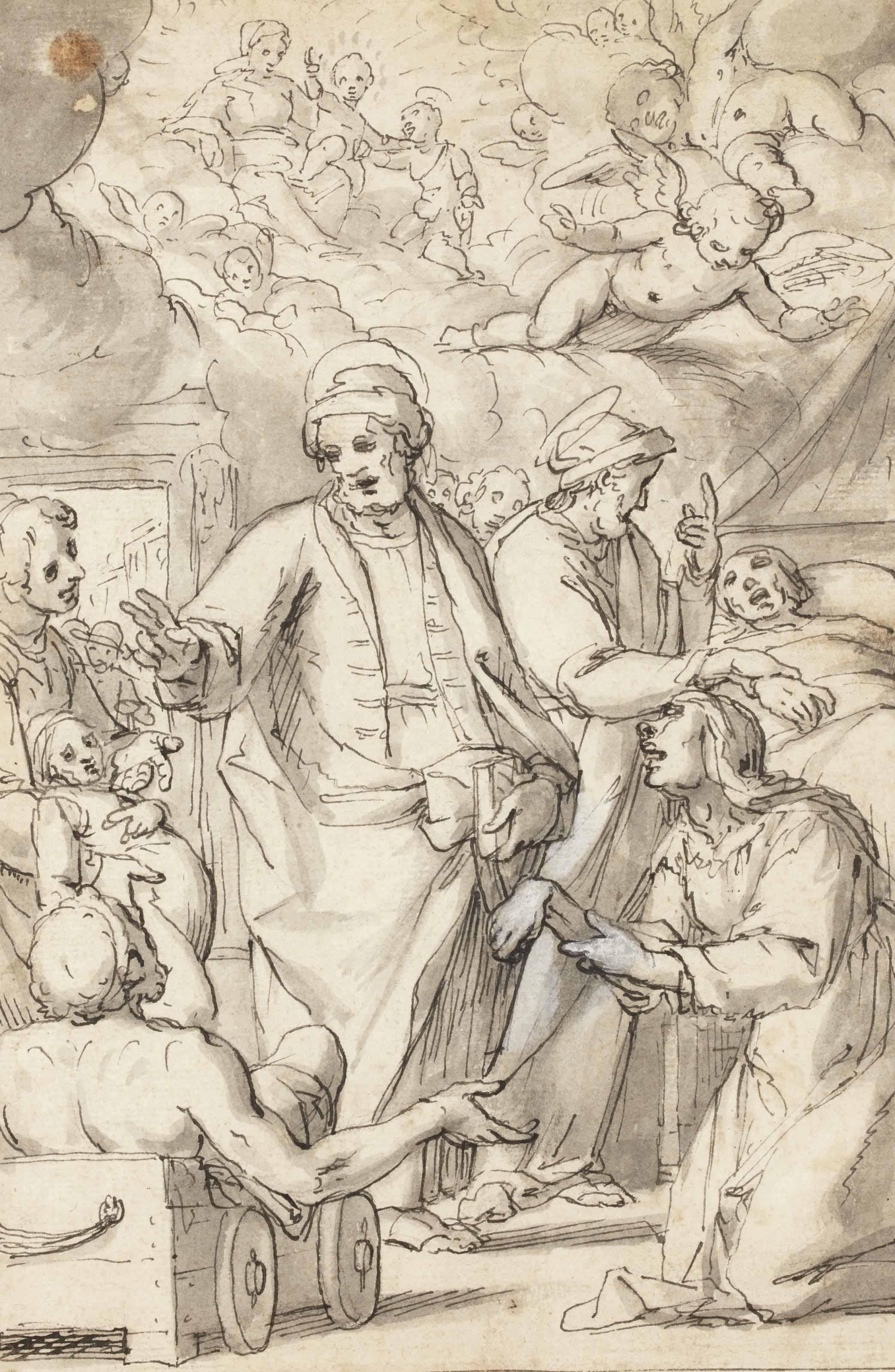 Giovanni Battista Paggi - Saint Damien guérisseur