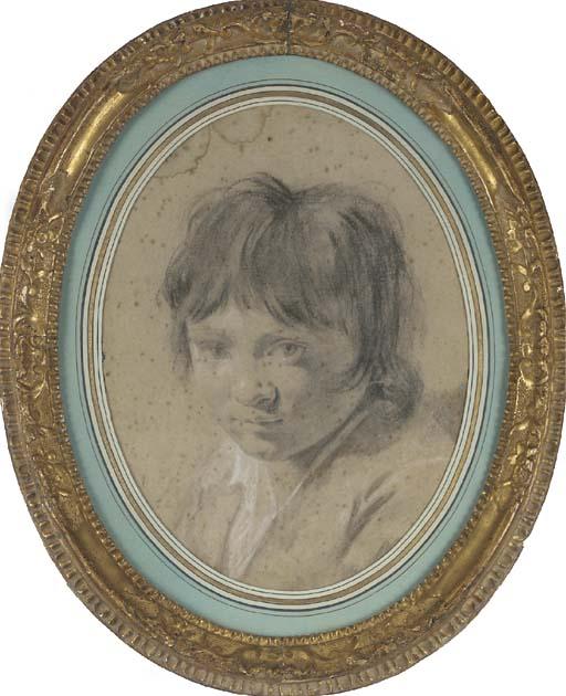 Giovanni Battista Piazzetta - Portrait de Giacomo Piazzetta, fils de l\'artiste (recto); Portrait de jeune fille (verso)
