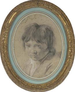 Giovanni Battista Piazzetta - Portrait de Giacomo Piazzetta, fils de l\'artiste (recto); Portrait de jeune fille (verso)