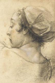 Giovanni Battista Piazzetta - The Head of Woman Turned To The Left