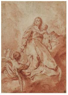 Giovanni Battista Piazzetta - The Madonna and Child Giving a Scapular to an Angel (Madonna del Carmelo)