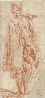 Giovanni Battista Piranesi - A standing figure turning to the left (recto)