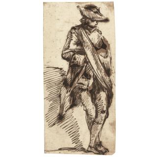 Giovanni Battista Piranesi - A Standing Gentleman Wearing A Tricorn Hat
