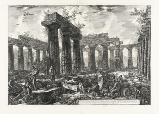 Giovanni Battista Piranesi - Autre Vue intérieure des restes du Collège supposé des Anfictions