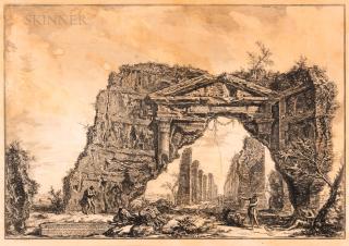 Giovanni Battista Piranesi - Avanzi d\'un portico coperto, o criptoportico, in una villa di Domiziano
