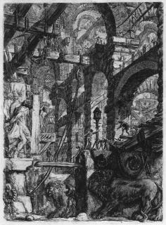 Giovanni Battista Piranesi - Carceri; The Lion Bas-Relief (Wilton-Ely 30)