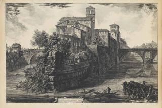 Giovanni Battista Piranesi - Four plates, from: Vedute di Roma (Hind 42, 62, 114, 121; Wilton-Ely 181, 195, 247, 254)