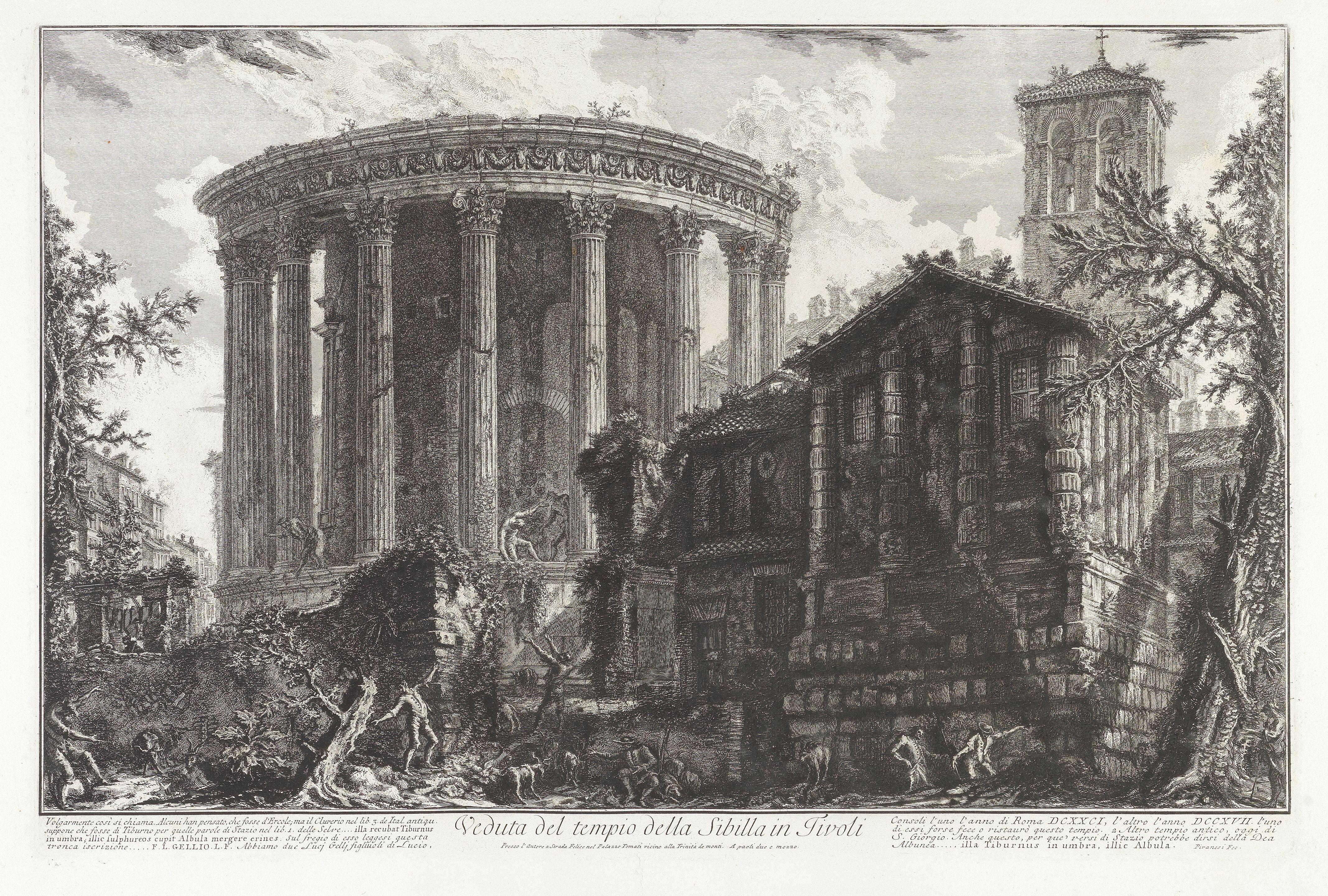 Giovanni Battista Piranesi - Four plates, from Vedute di Roma