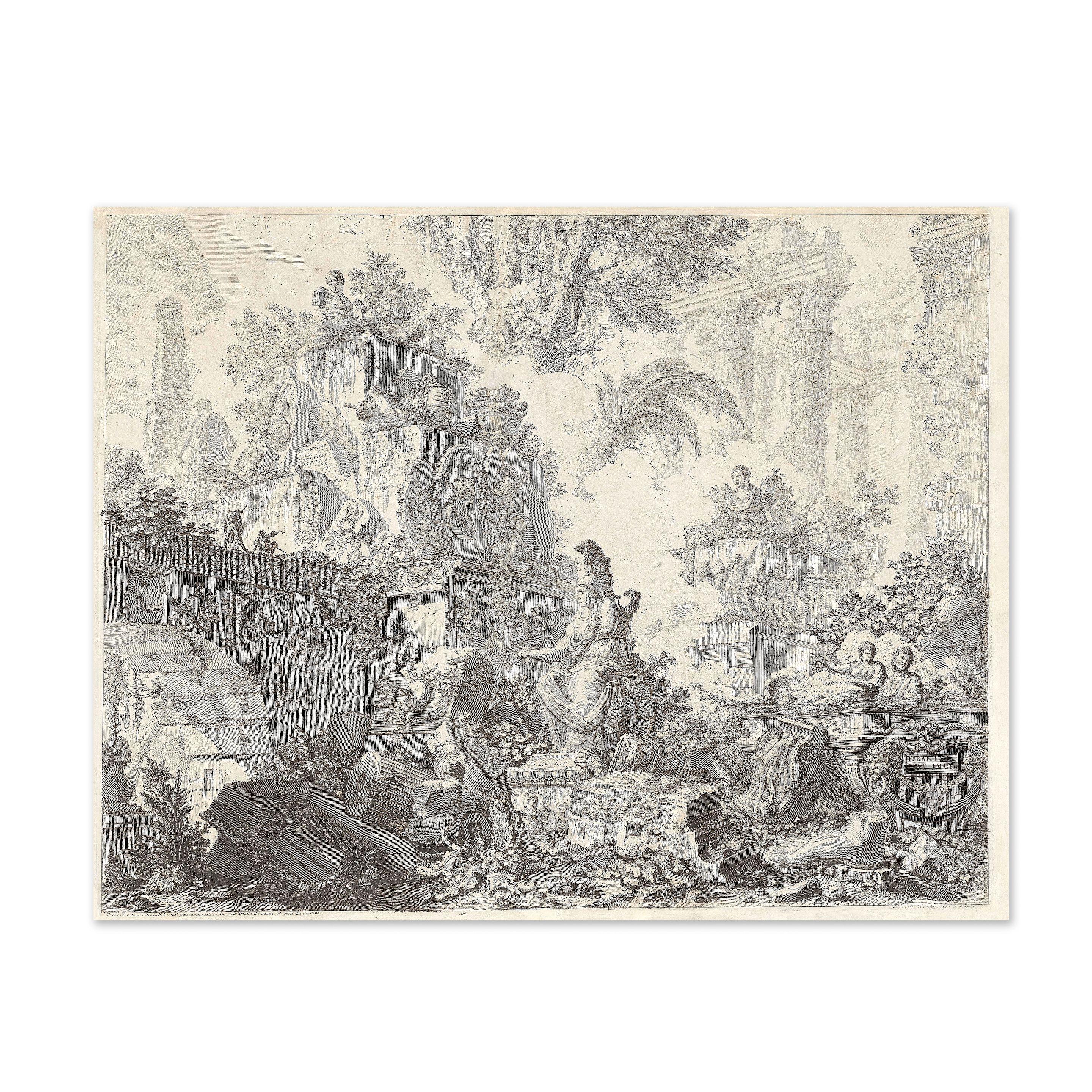 Giovanni Battista Piranesi - Frontispice pour les Vues de Rome, circa 1748
