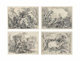 Giovanni Battista Piranesi - Grotteschi (Focillon 20-23; Hind 24-27; Robison 21-24)