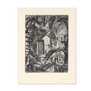 Giovanni Battista Piranesi - La Tour Ronde (planche 3 des Carceri d\'Invenzione), 1749
