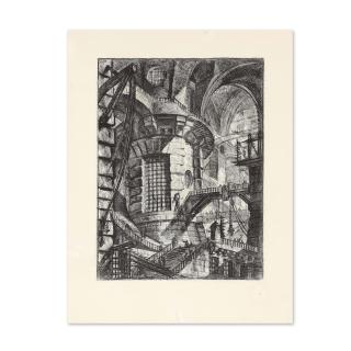 Giovanni Battista Piranesi - La Tour Ronde (planche 3 des Carceri d\'Invenzione), 1749