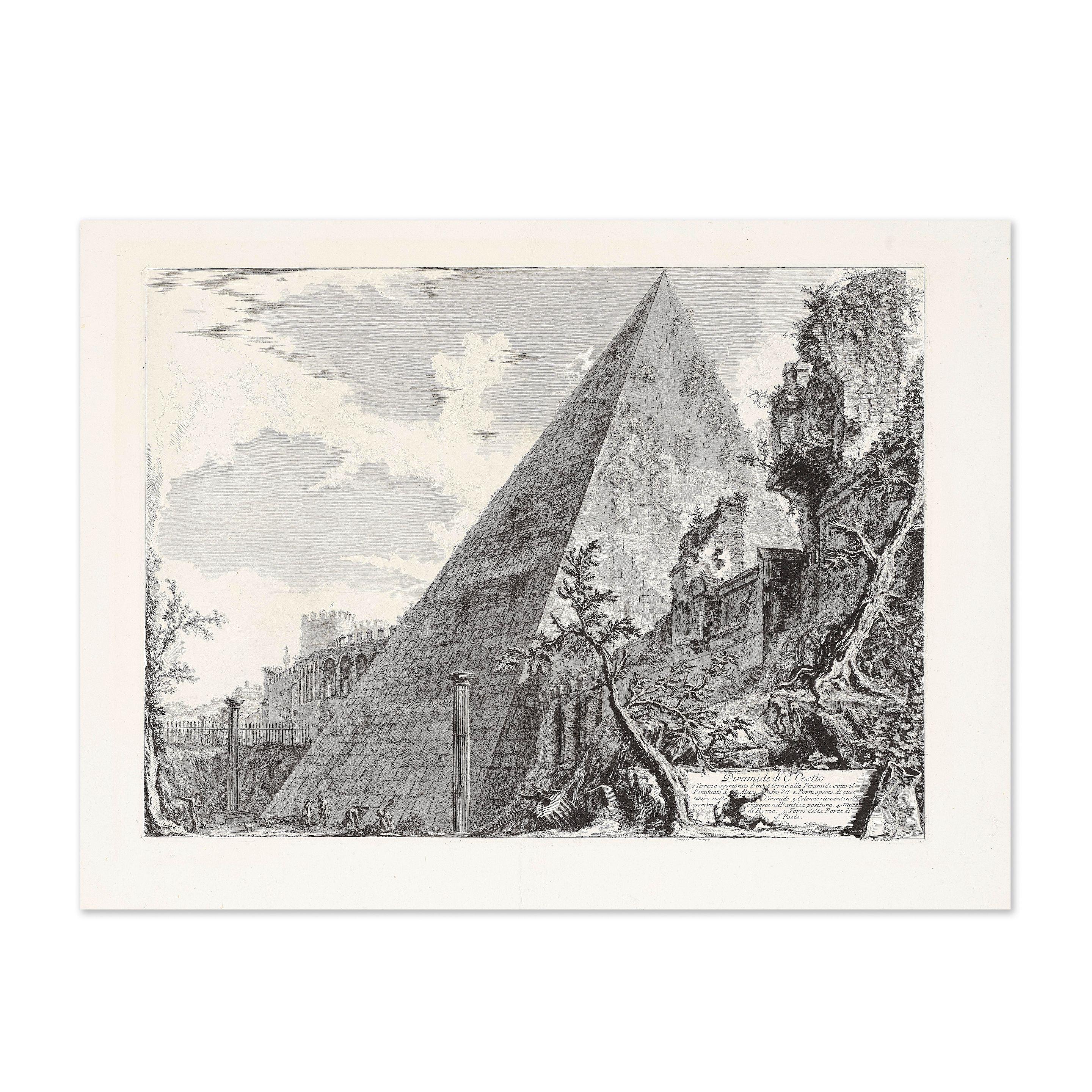 Giovanni Battista Piranesi - Piramide di Cestio, 1756