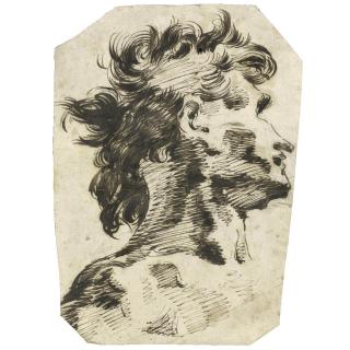 Giovanni Battista Piranesi - Recto: Head Of A Man, Turned To The Right; Verso: Figure Studies, Men And Women