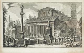 Giovanni Battista Piranesi - S. Giovani in Laterano, Main Façade, with Palace and Scala Santa on the right (iii/vi); S. Lorenza Fuori Le Mura (ii/v)