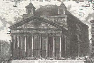Giovanni Battista Piranesi - S. Lorenza Fuori le Mura; and The Pantheon Exterior