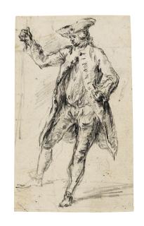 Giovanni Battista Piranesi - Standing Man with a Walking Stick Wearing a Tricorn Hat