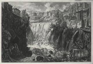 Giovanni Battista Piranesi - The Forum Of Augustus; The Temple Of The Sibyl, Tivoli; The So-Called Villa Of Maecenas At Tivoli; The So-Called Temple Of Minerva Medica; And The Waterfall At Tivoli (H. 42, 63, 73-75)